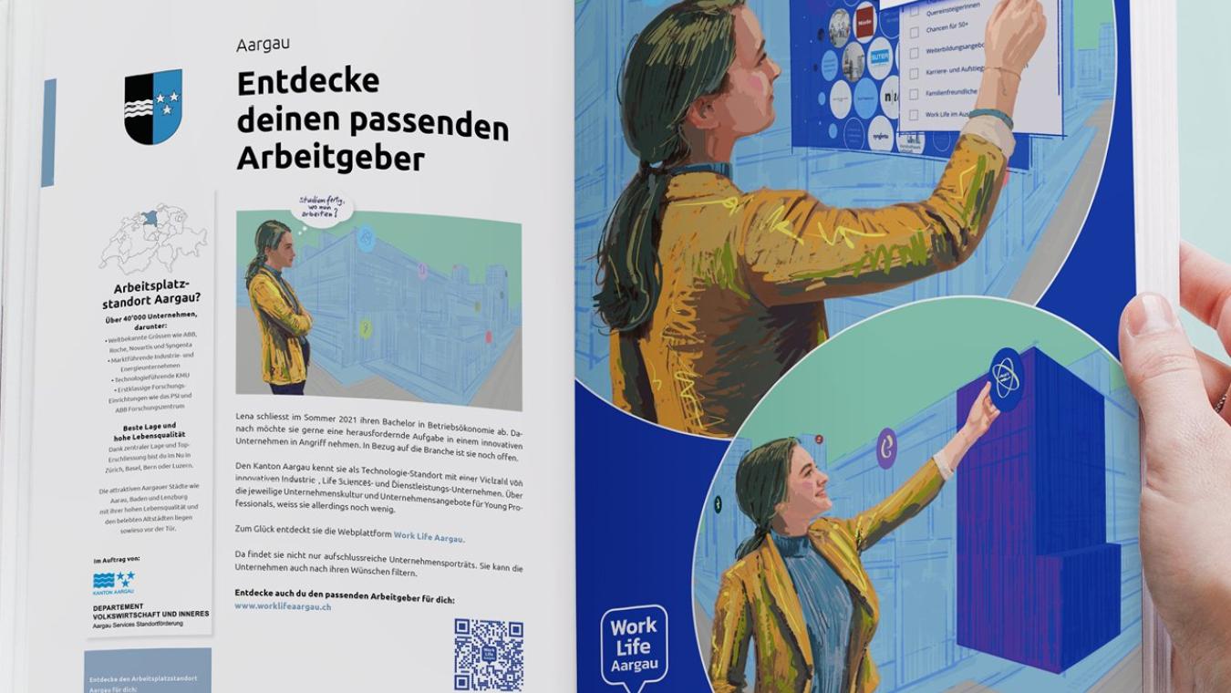 Kanton Aargau: Work Life Aargau Illustrationen